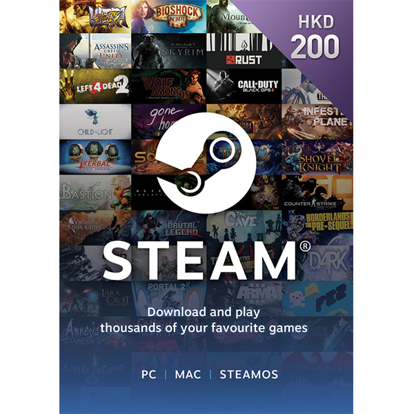 【即時發貨】Steam 預付卡 200 HKD 禮品卡 | 官方正版錢包儲值碼/Steam 港服遊戲必備/CS2 鑰匙開箱/全自動秒發 - 商品图片