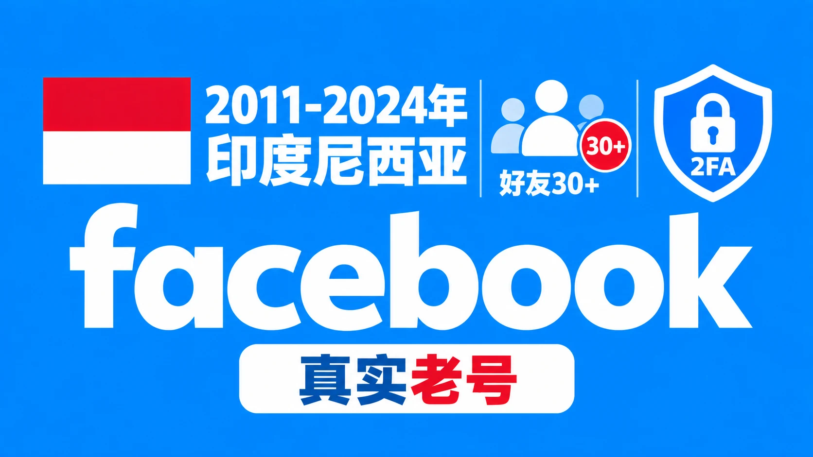 2011-2024年印度尼西亚带2FA好友30+的Facebook脸书老号｜自动发货 - 商品图片